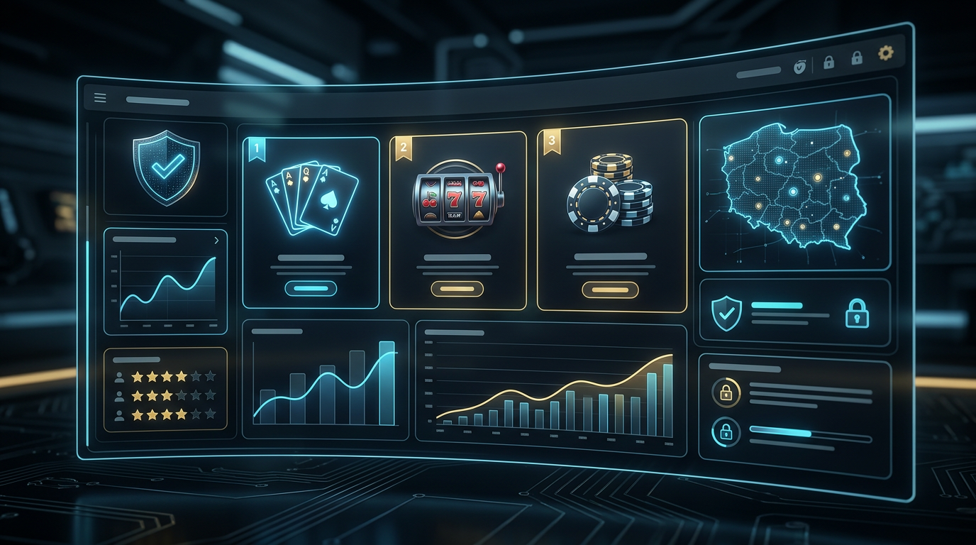 Nowoczesny ranking najlepszych kasyn online w Polsce 2026 na cyfrowym ekranie