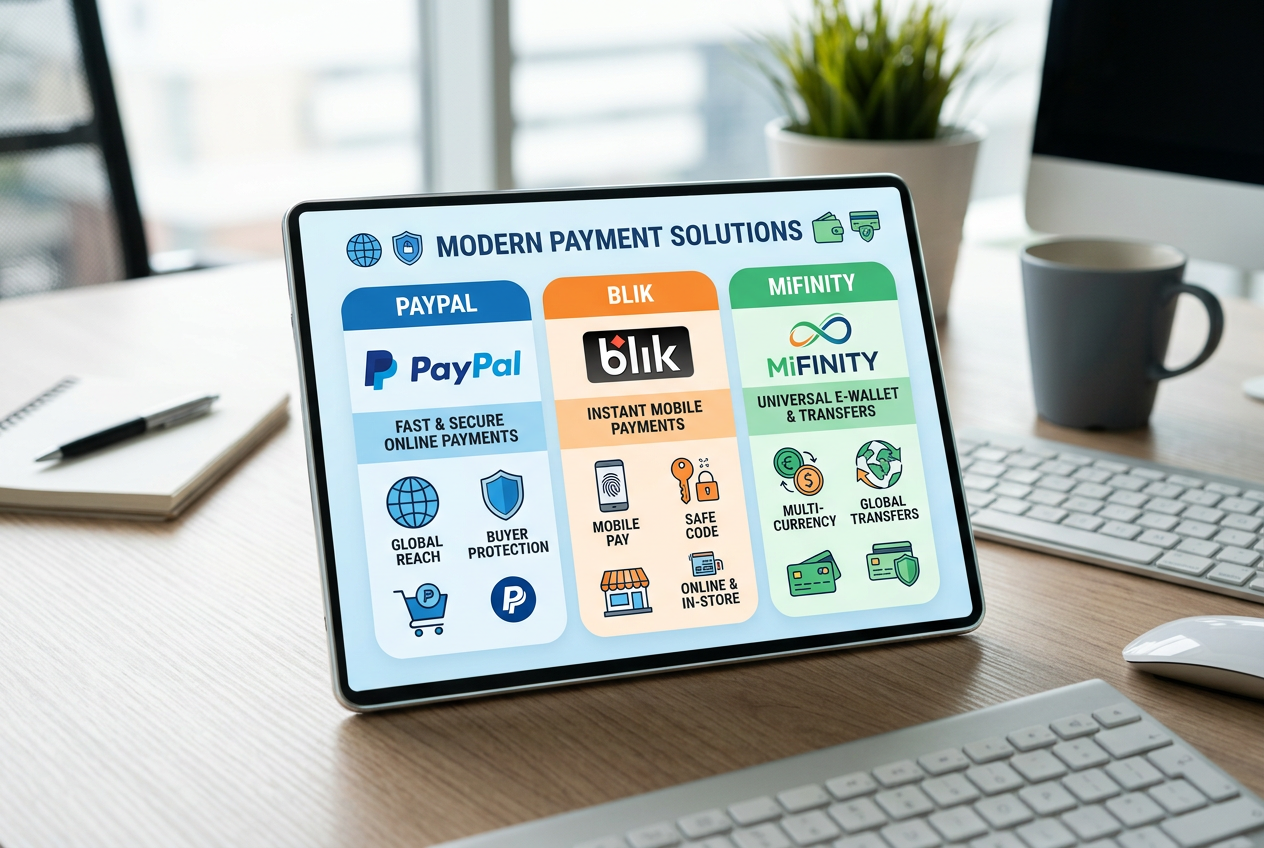 Infografika porównująca metody płatności w kasynach online 2026